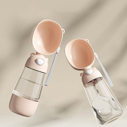 𝙍𝙚𝙢𝙞𝙛𝙖®⭐🐶🐈‍⬛Practical 2-in-1 Pet Bottle: Dual Compartments for Water & Food – Perfect for On-the-Go Adventures 🇦🇺 (Copy)